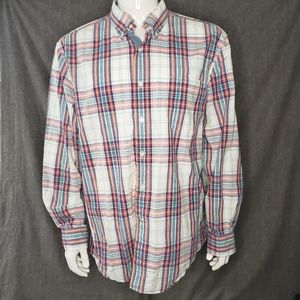 Nautica Plaid Button Down Shirt XL 100% Cotton